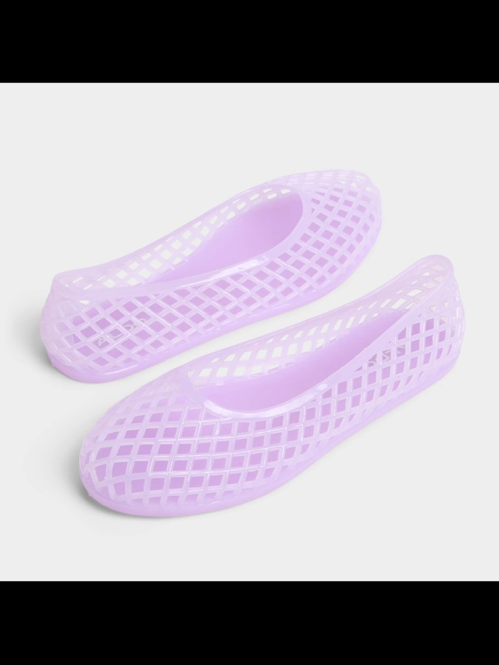 Aldo Pastel Lilac Jelly Lattice Ballet Flats
